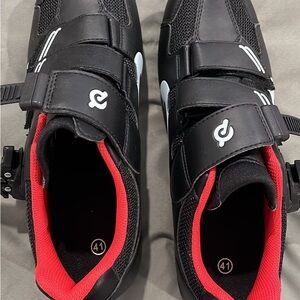 Peloton Black and Red Men's Cycling Shoes
